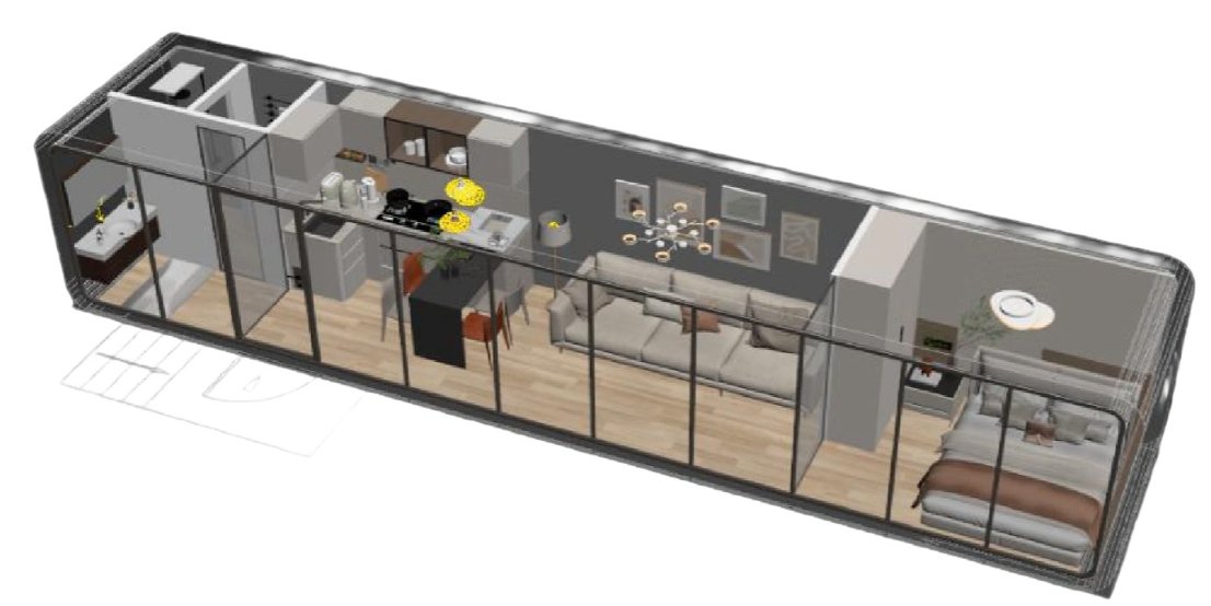 Планировка космической капсулы 11500х2250, Unimodule Казахстан